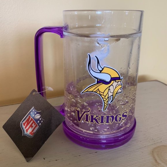 Duckhouse Other - NFL Minnesota Vikings 2 Logos Crystal Freezer Mug Purple Handle Duck House w Tag